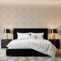 Serene Winged Flight Soft Ochre Pattern Wallpaper⁠