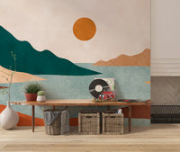 Tranquil Earth Minimalist Landscape Wall Mural