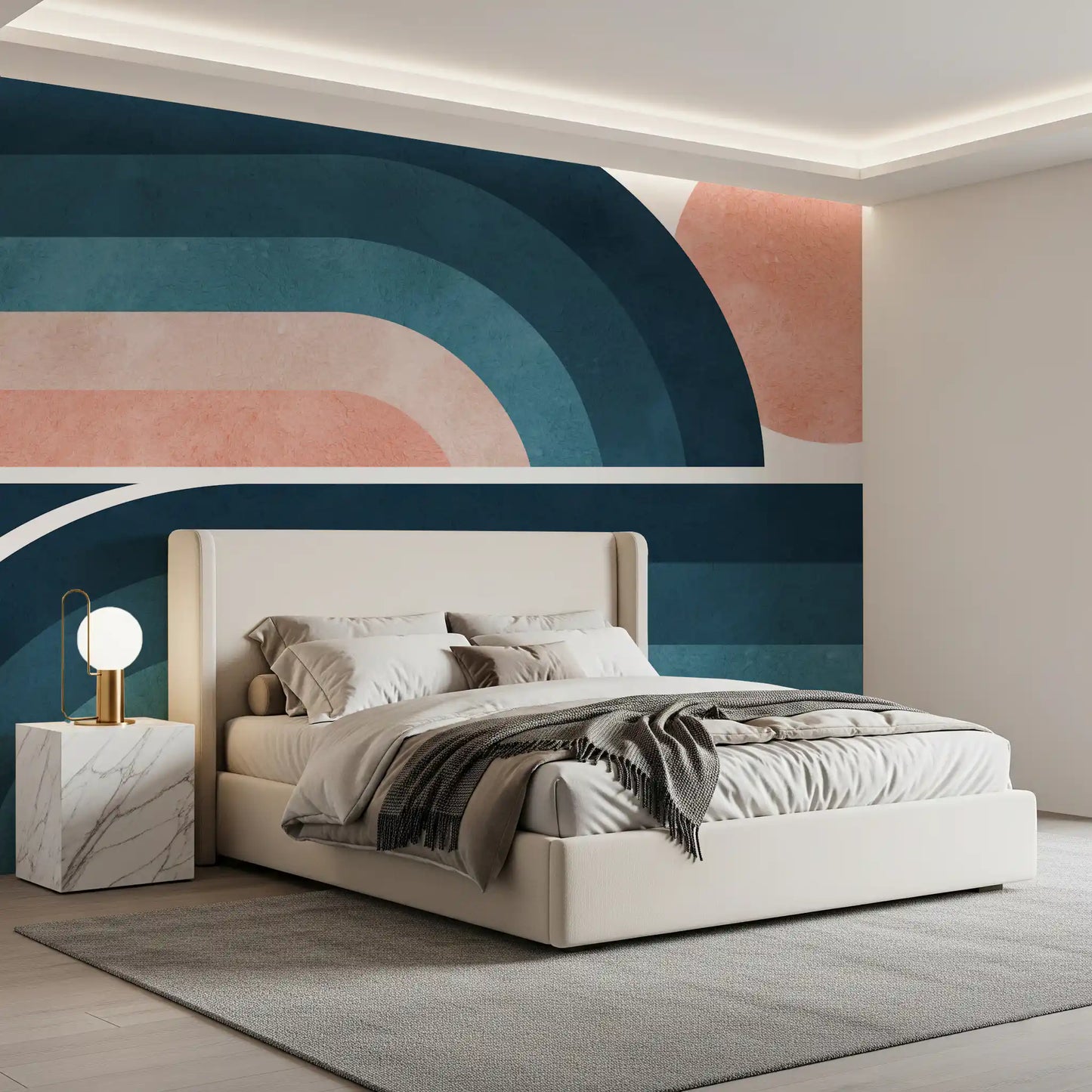 Nostalgic Horizon Arcs Wall Mural
