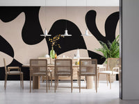 Minimalist Biomorphic Fluidity Wall Mural