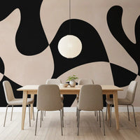 Minimalist Biomorphic Fluidity Wall Mural