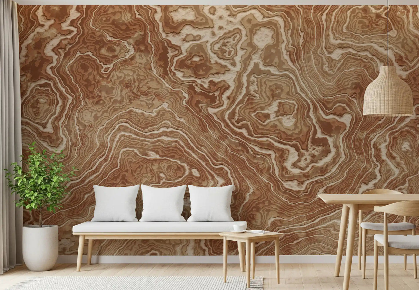 Concentric Earth Agate Texture Wall Mural