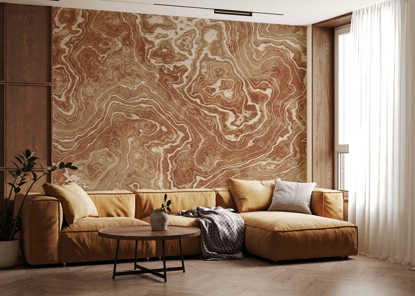 Concentric Earth Agate Texture Wall Mural