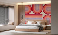 Mid Century Modern Groovy Curves Wall Mural