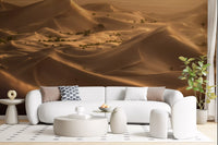 Golden Hour Desert Dunes Wall Mural