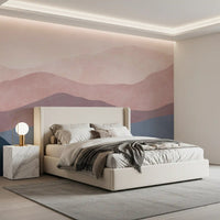 Soft Watercolor Mountain Range Wall Mural