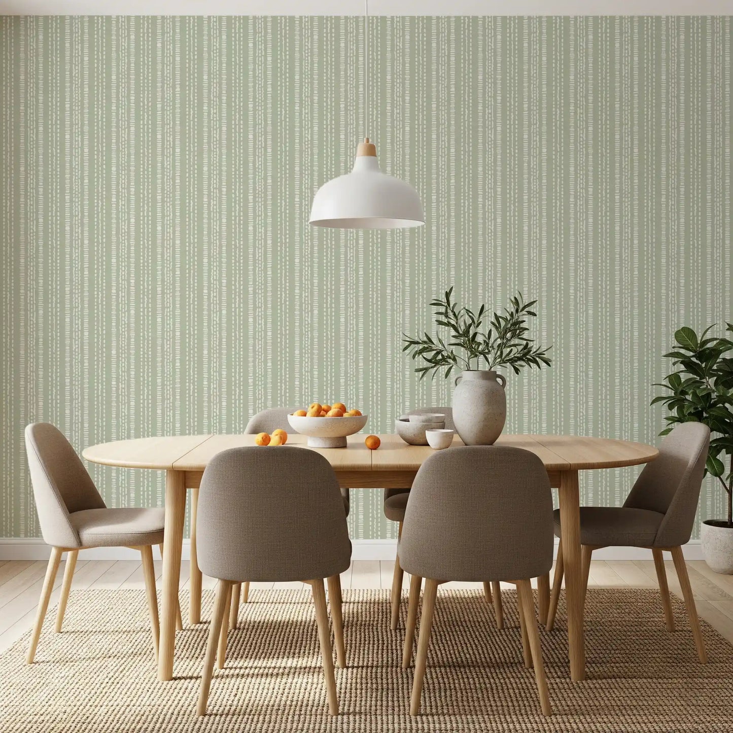 Organic Dashed Texture Sage Wallpaper⁠