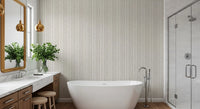 Stitched Neutral Stripe Pattern Wallpaper⁠