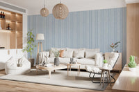 Cream and Indigo Linear Pattern Wallpaper⁠