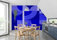 Mid-century blue Wall Mural