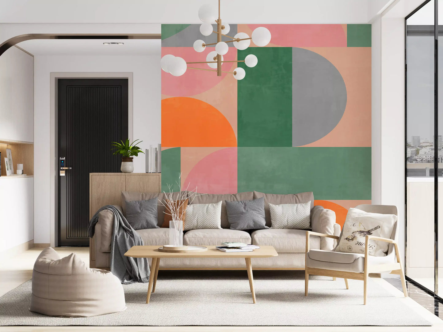 Arcos geométricos modernos Wall Mural