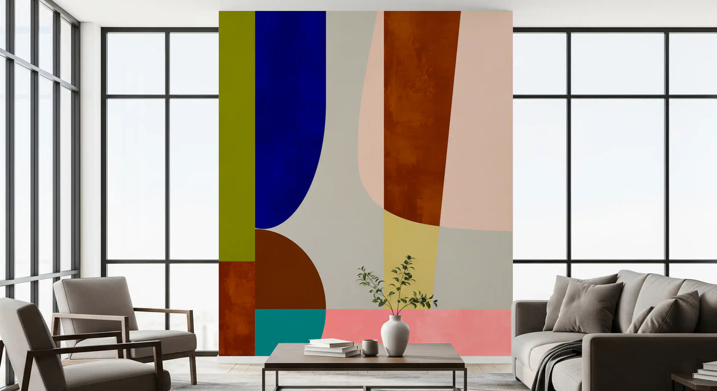 Composição moderna de meados do século Wall Mural