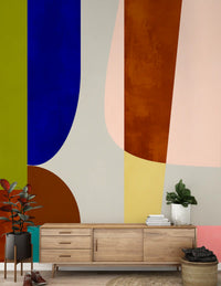 Composição moderna de meados do século Wall Mural