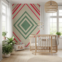 Linhas geométricas em forma de diamante Wall Mural
