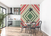 Linhas geométricas em forma de diamante Wall Mural
