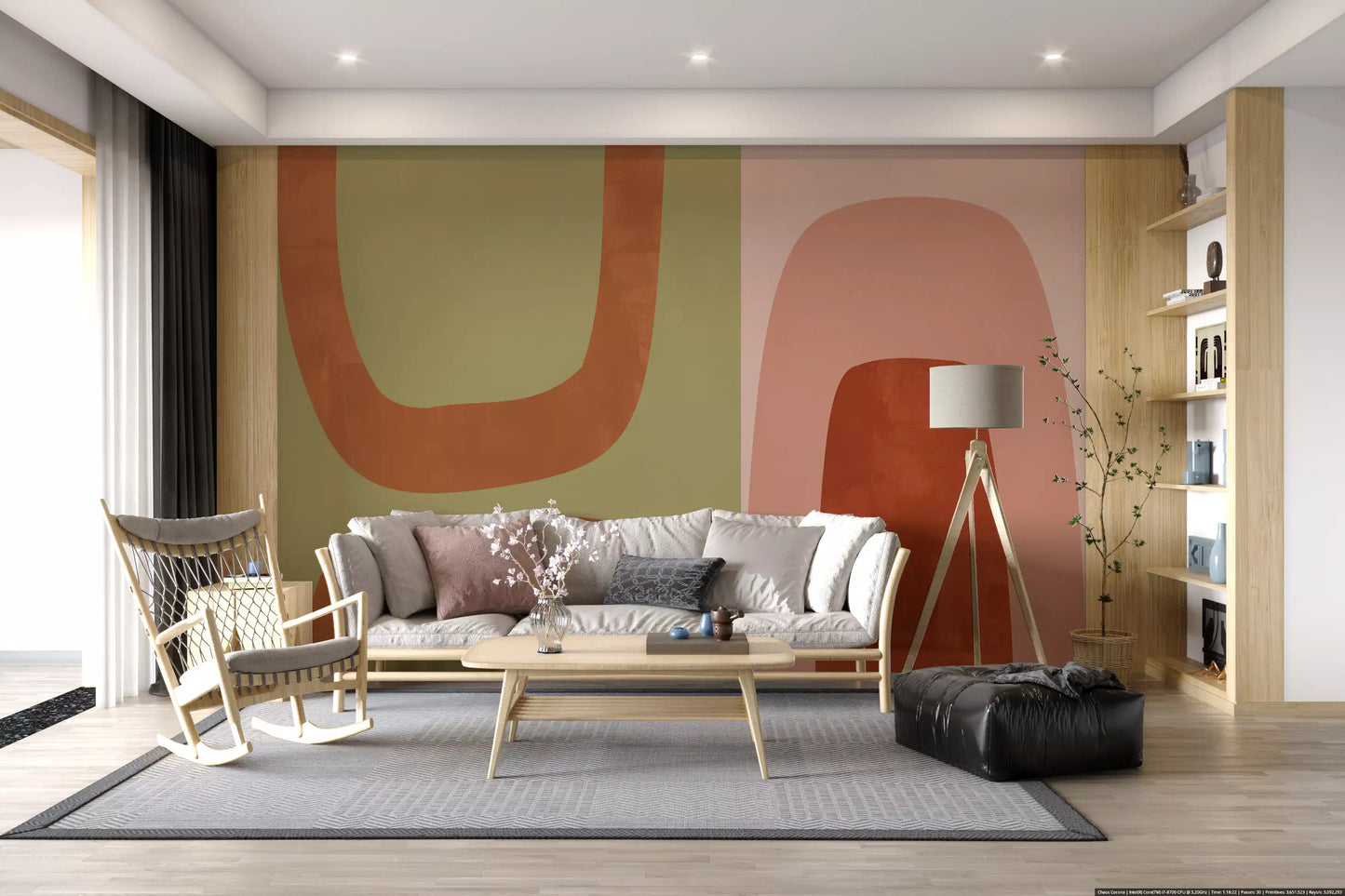 Arcos abstratos terrosos Wall Mural