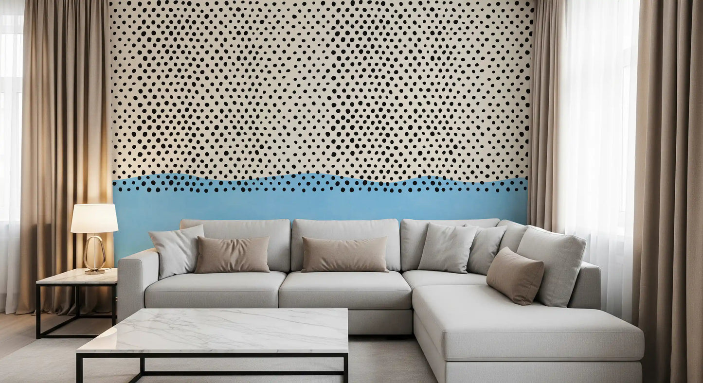 Dotted Horizon Coastal Accent Wall Mural