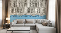 Dotted Horizon Coastal Accent Wall Mural