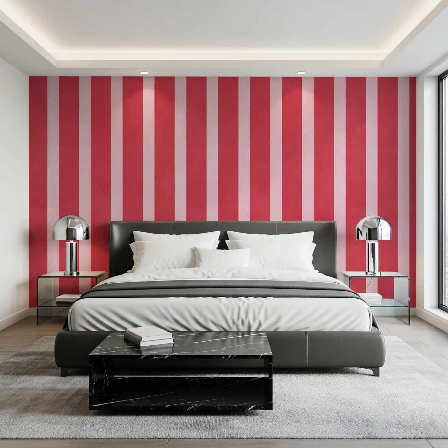 Candy Striped Vertical Texture Wall Mural