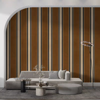 Classic Earth Tone Vertical Stripe Wall Mural