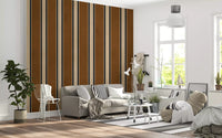 Classic Earth Tone Vertical Stripe Wall Mural