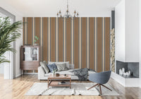 Classic Earth Tone Vertical Stripe Wall Mural