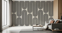 Ondas geométricas monocromáticas Wall Mural