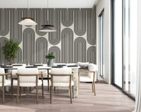 Ondas geométricas monocromáticas Wall Mural
