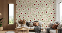 Retro Sage Daisy Meadow Wall Mural