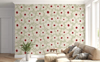 Retro Sage Daisy Meadow Wall Mural