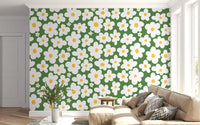 Retro Daisy Meadow Wall Mural