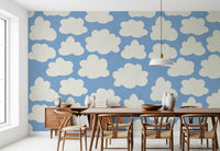 Dreamy Sky Clouds Pattern Wall Mural