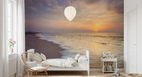 Golden Hour Coastal Horizon Wall Mural