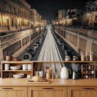 Nocturnal City Light Motion Wall Mural