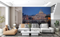 St. Peter’s Basilica Twilight Panorama Wall Mural