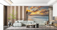 Celestial Guardian at Sunset Shore Wall Mural