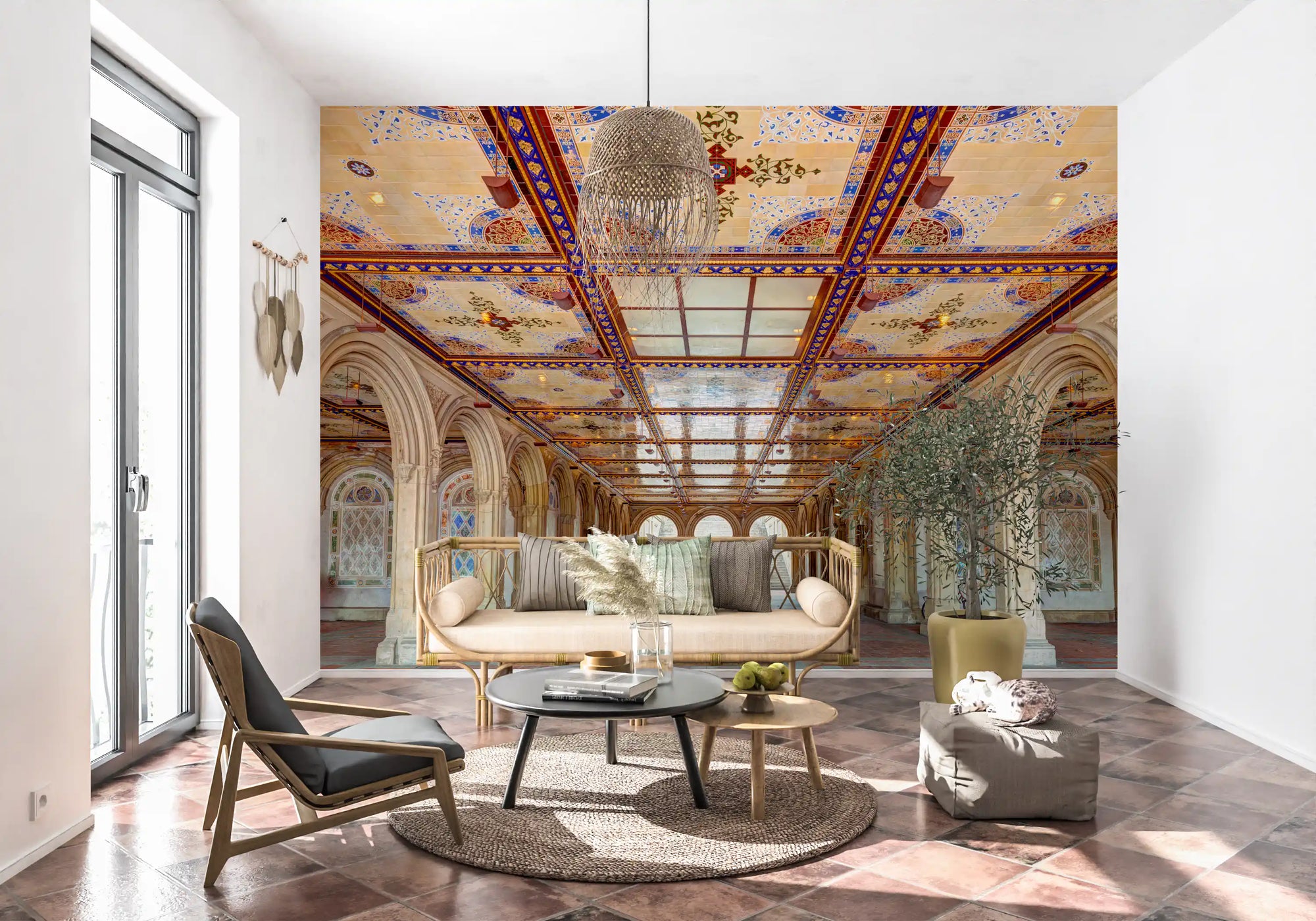 Minton Tile Architectural Archway Wall Mural