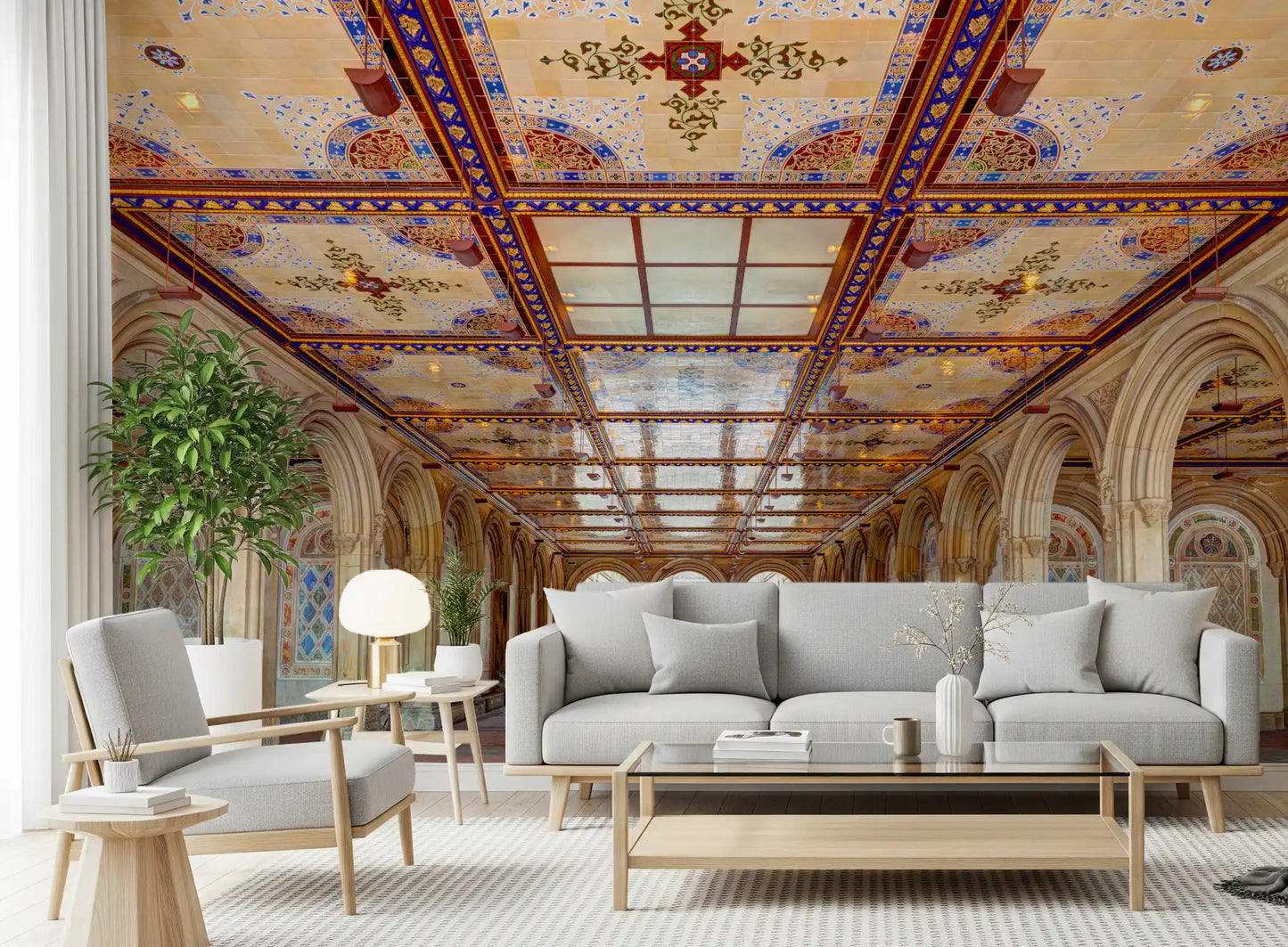 Minton Tile Architectural Archway Wall Mural