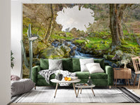 Cascading Highland Waterfall Stream Wall Mural