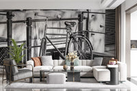 Urban Bicycle Alley Scene Wall Mural