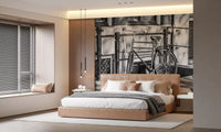Urban Bicycle Alley Scene Wall Mural