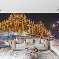 London Landmark Evening Illumination Wall Mural