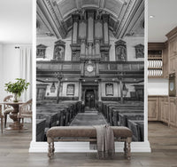 Historic Cathedral Pipe Organ Interior Wall Mural
