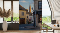 Old English Market Town Streetscape Wall Mural