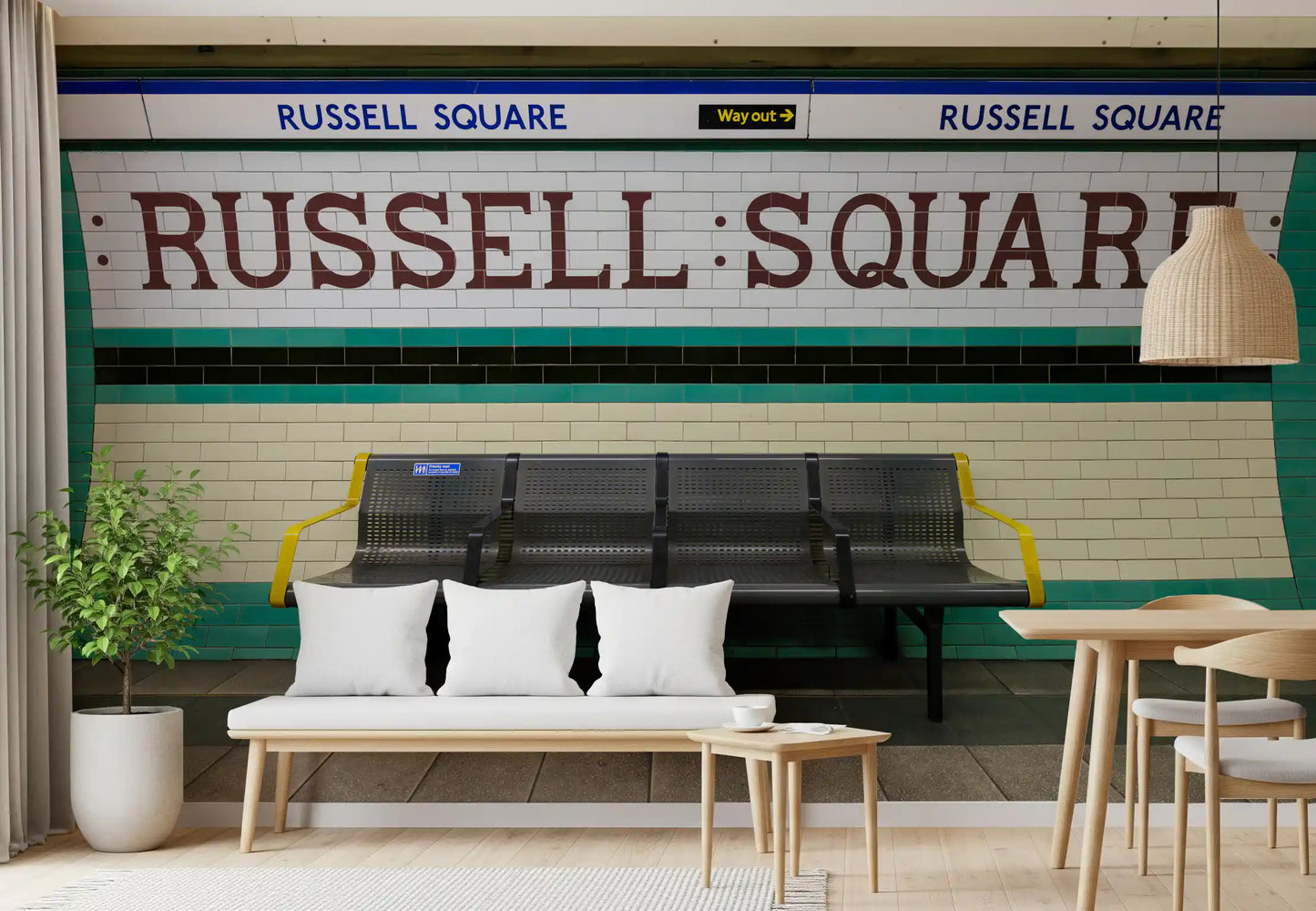 London Underground Heritage Subway Station Sign Wall Mural