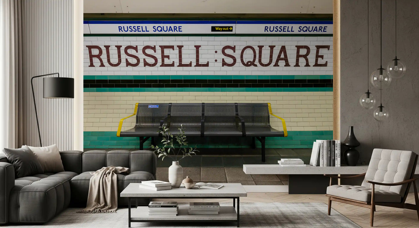 London Underground Heritage Subway Station Sign Wall Mural
