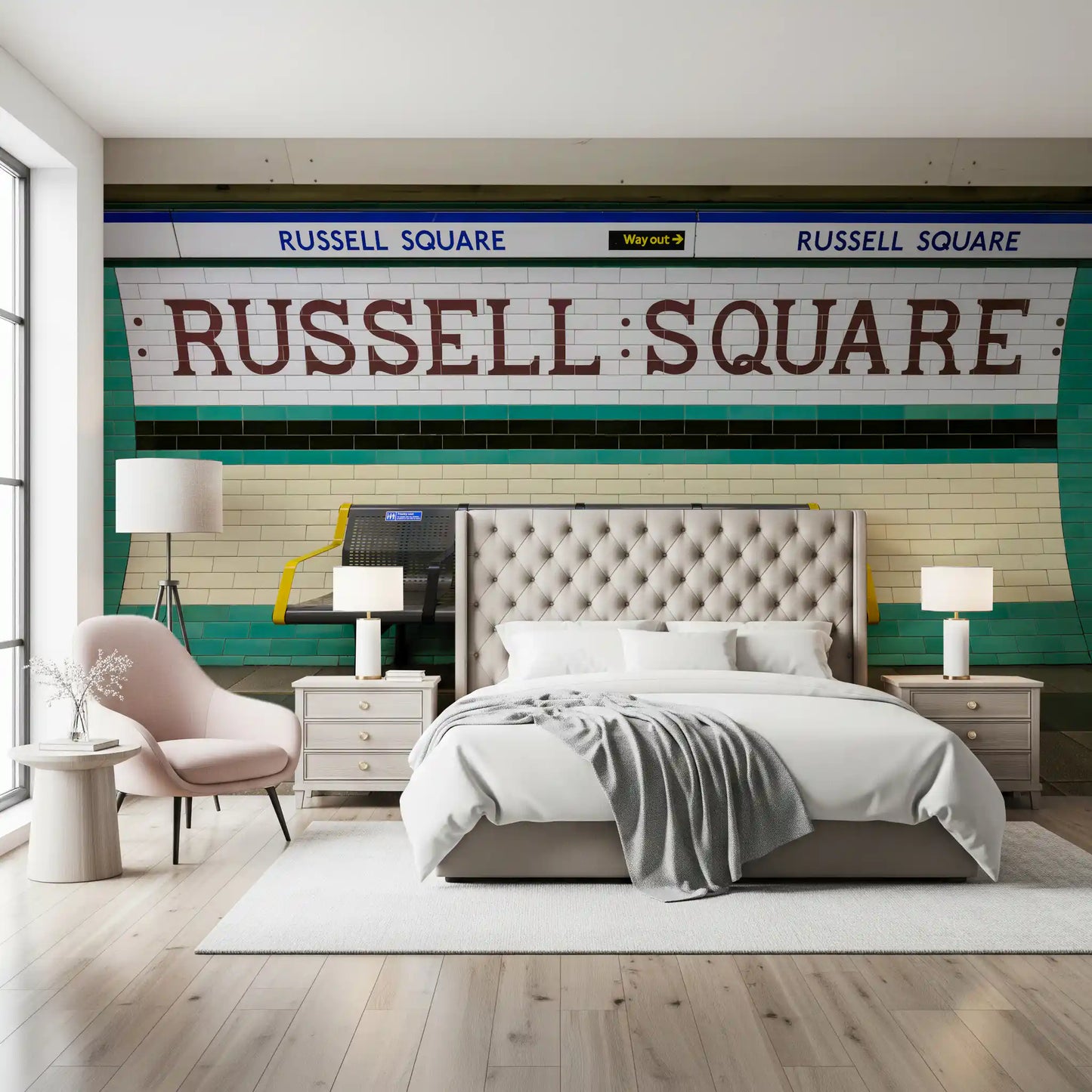 London Underground Heritage Subway Station Sign Wall Mural