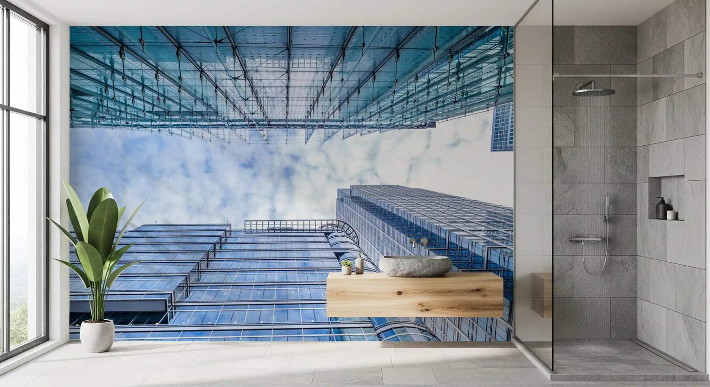 Glass Skyscraper Perspective Wall Mural