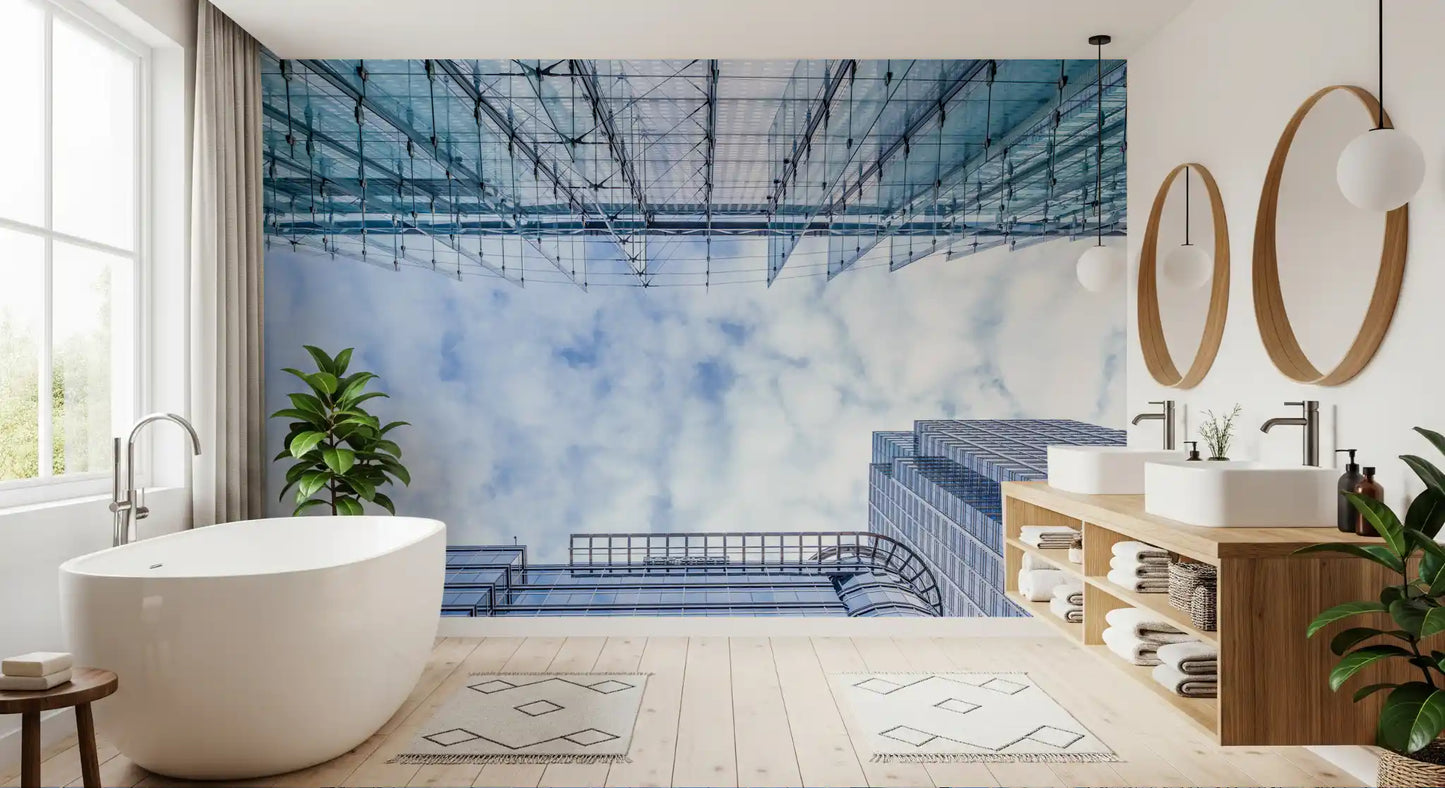 Glass Skyscraper Perspective Wall Mural