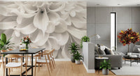 Cream Petal Macro Flow Wall Mural